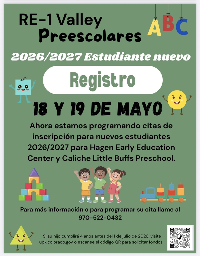 Now excepting new students for the 2026,/2027 school year.   Please call us today for more information, 970-522-0432. 