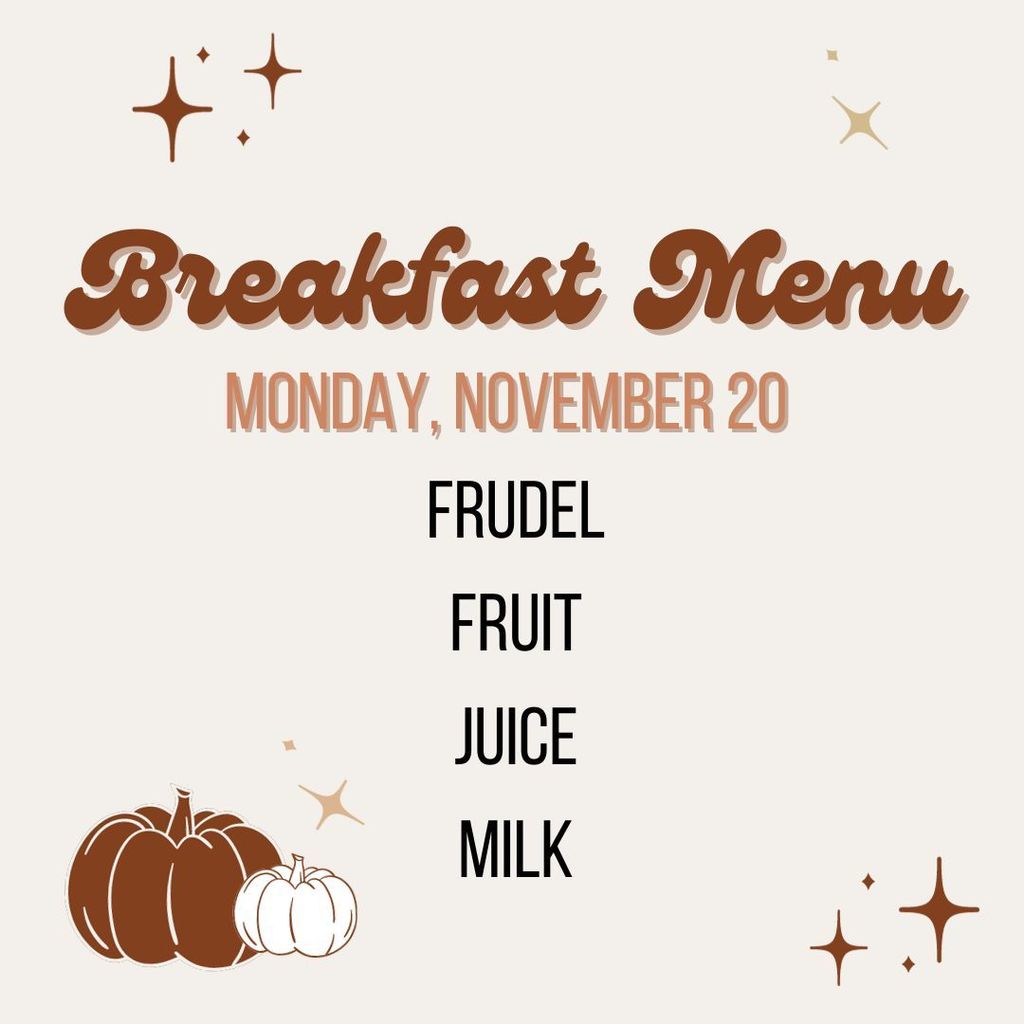Monday 11/20 Breakfast