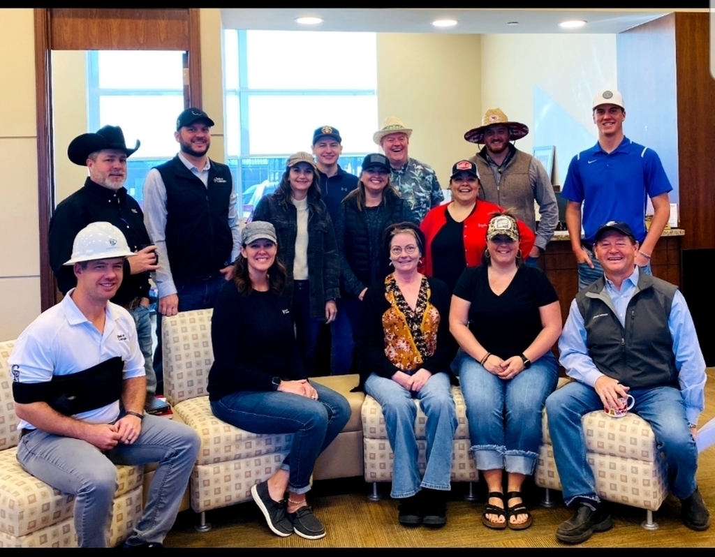 community members wearing hats