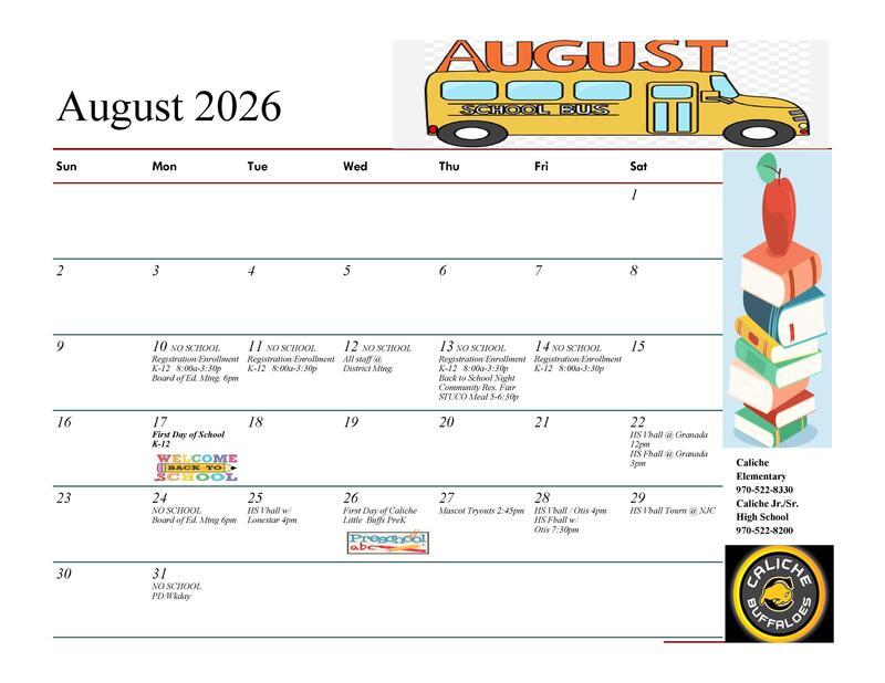 august Calendar