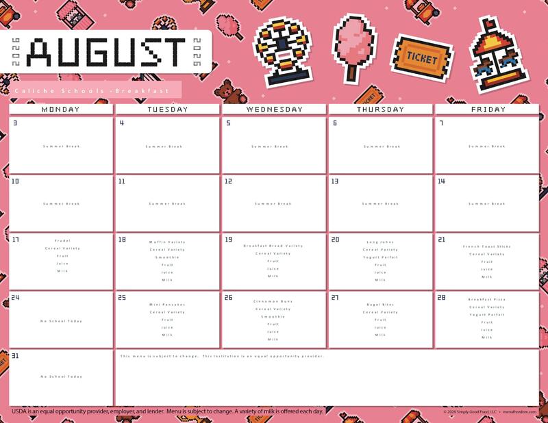 august breakfast menu