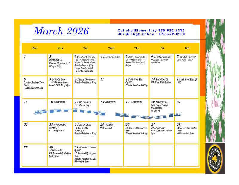 March Calendar