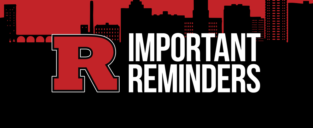 Important reminders