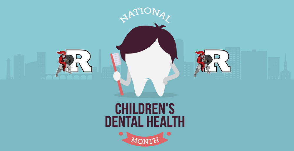 National Dental Health Month - a Tooth holding a Toothbrush