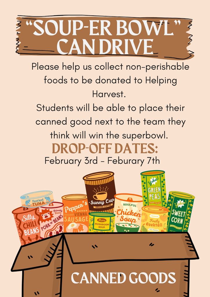 canned food drive flier