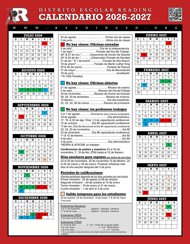 RSD 26-27 Calendar - Spanish