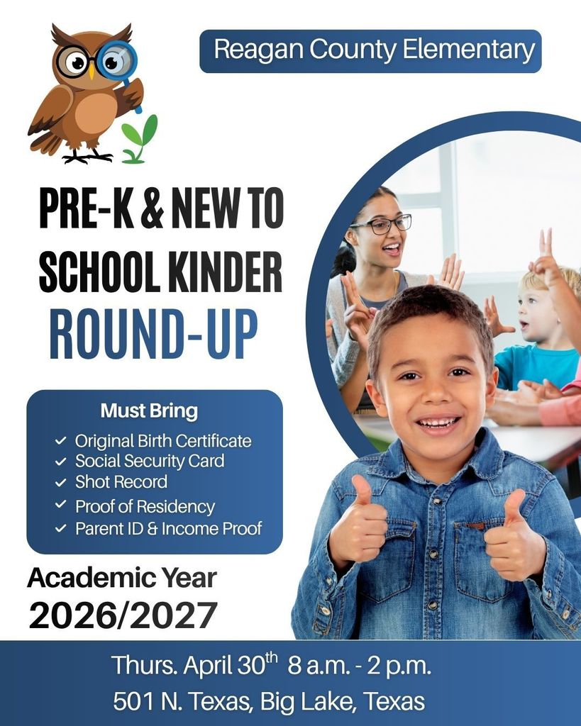 RCES Round-up for PreK and new to school Kinder Students