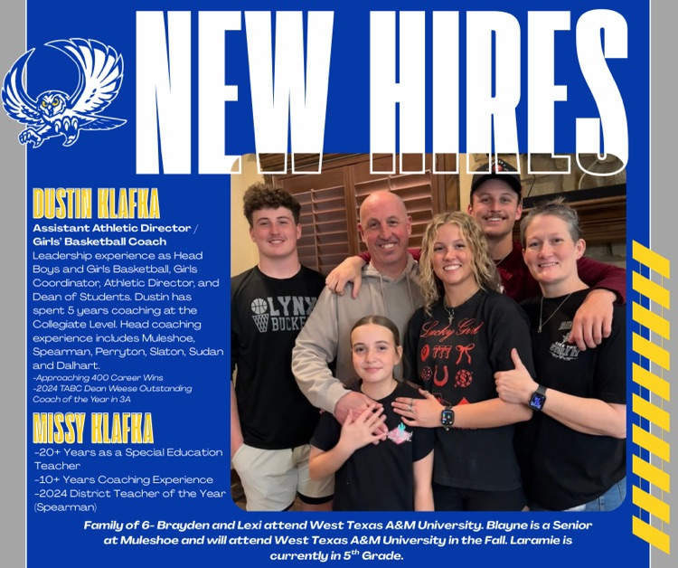 Dustin Klafka- Assistant Athletic Director / Girls Basketball Coach & Missy Klafka 