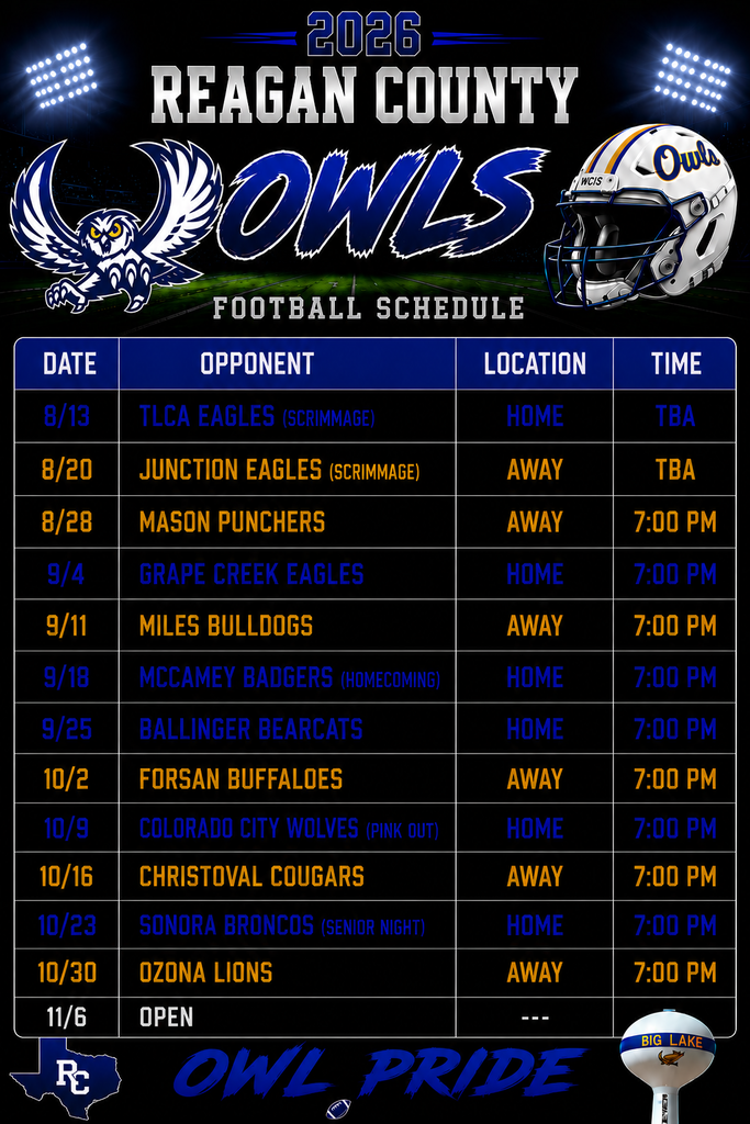 Varsity Football Schedule 26