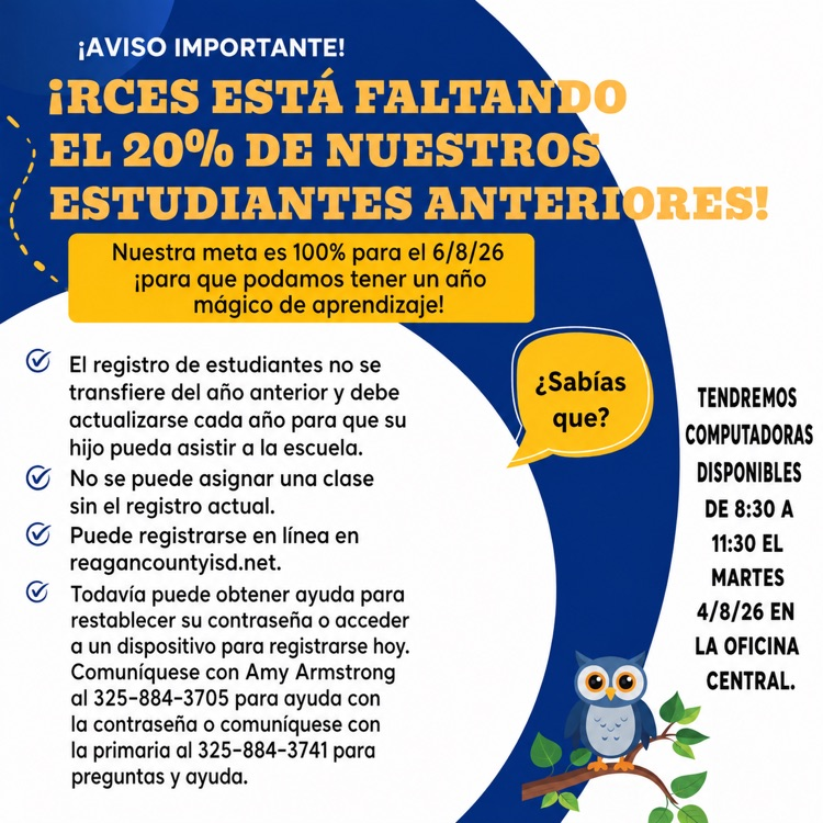¡Nos faltan algunos tecolotitos en la inscripción de RCES!