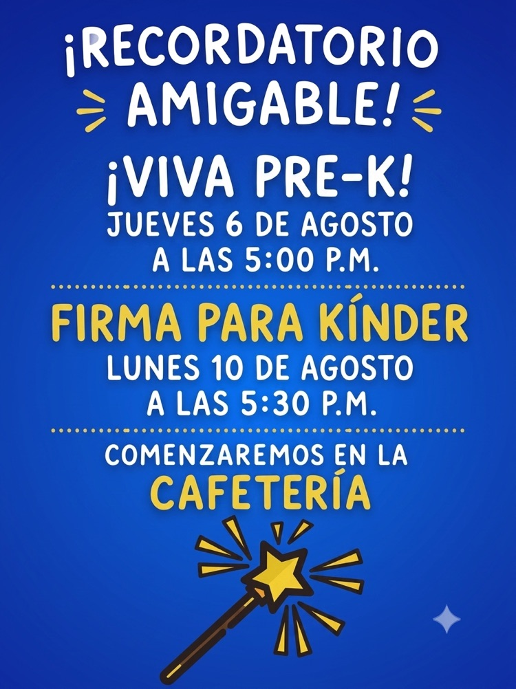 Viva Pre-K Y Firma para Kinder