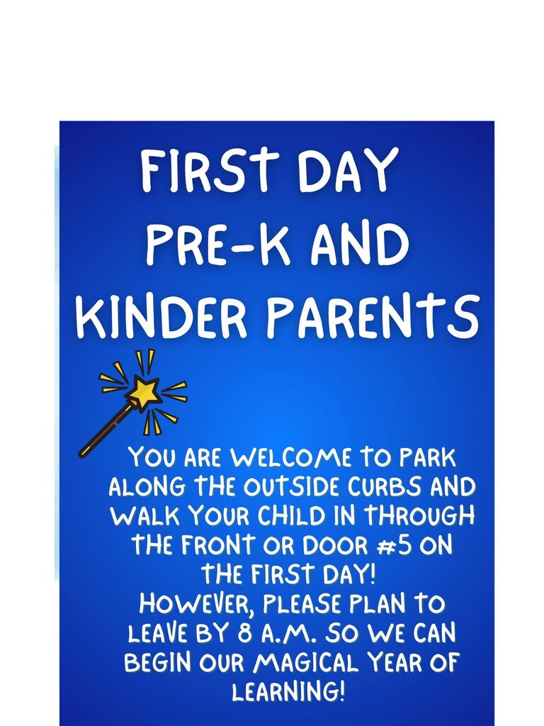 First Day PreK and Kinder