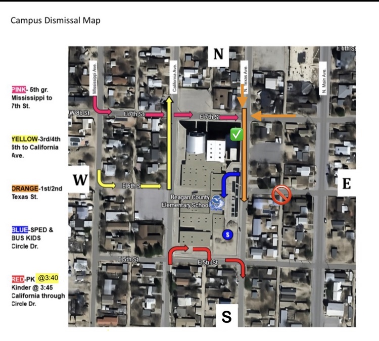 26-27 RCES DISMISSAL MAP