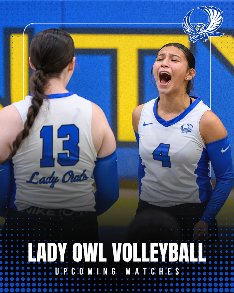 It’s time to pack the stands and SHOW UP for our Lady Owls! Come out to Mary Tatum Gymnasium this week and cheer our girls on as they battle through district play! Let’s get loud, bring the energy, and PACK THE GYM! Click the links below to purchase your tickets: MCCAMEY – 10/6 https://www.vancoevents.com/us/DYIJ WINK – 10/10 https://www.vancoevents.com/us/DYIK #OwlPride