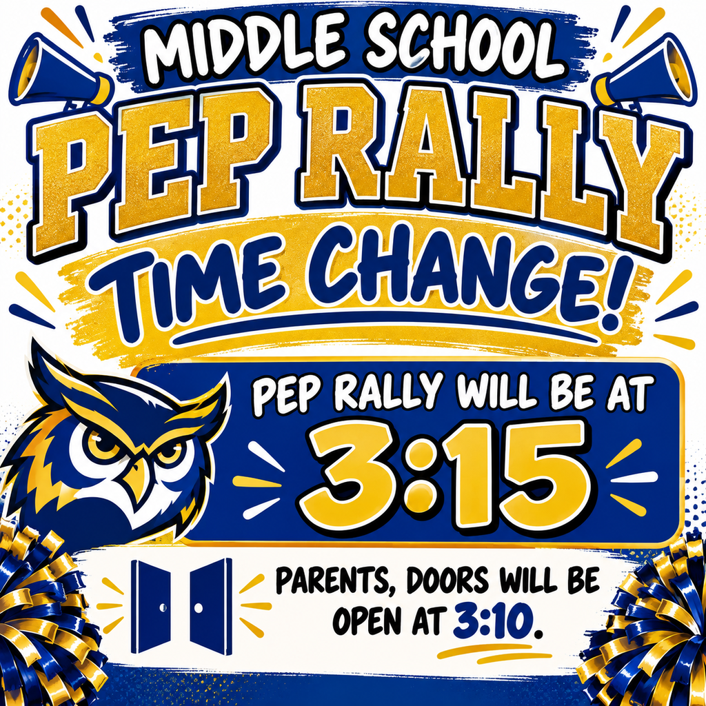 MS Pep Rally Theme Pink Out Time Change
