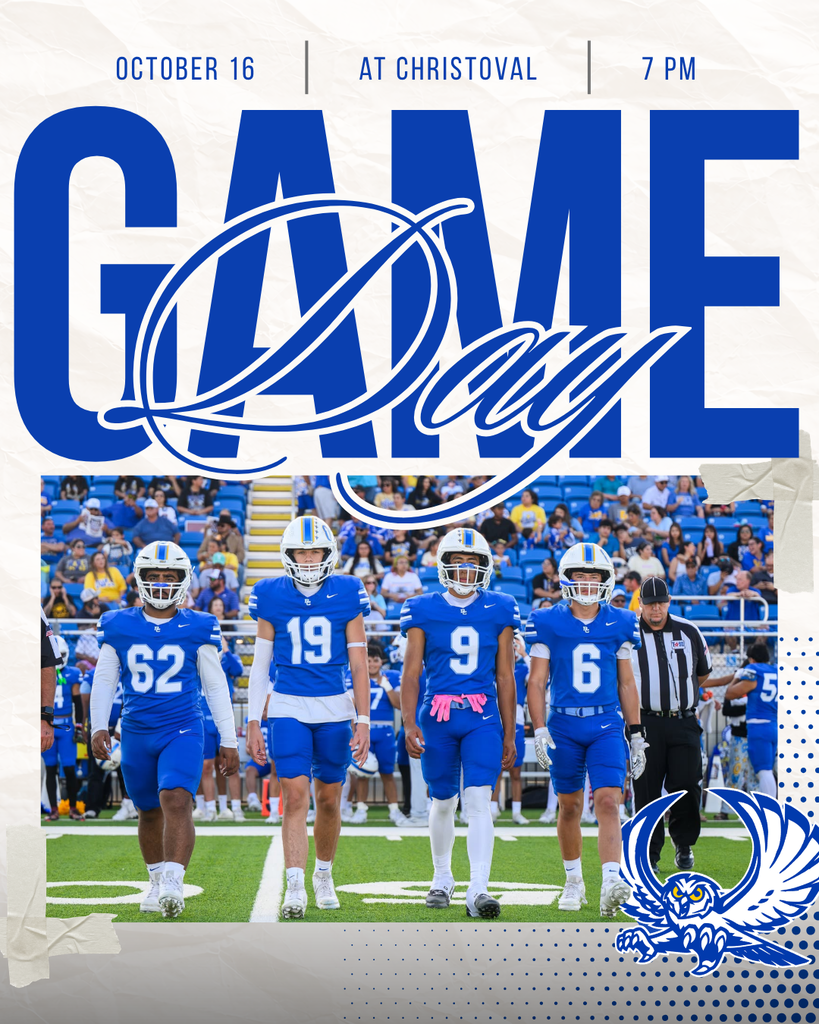 Our Reagan County Owls are headed to Christoval this Friday, October 16th, with kickoff at 7 PM!  Let’s pack the stands, bring the noise, and show our boys some BIG RC support on the road!  **Purchase your tickets by scanning the attached QR code! LET’S GO OWLS! #OwlPride