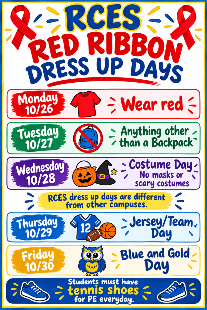 RCES Red Ribbon Dress Up Days