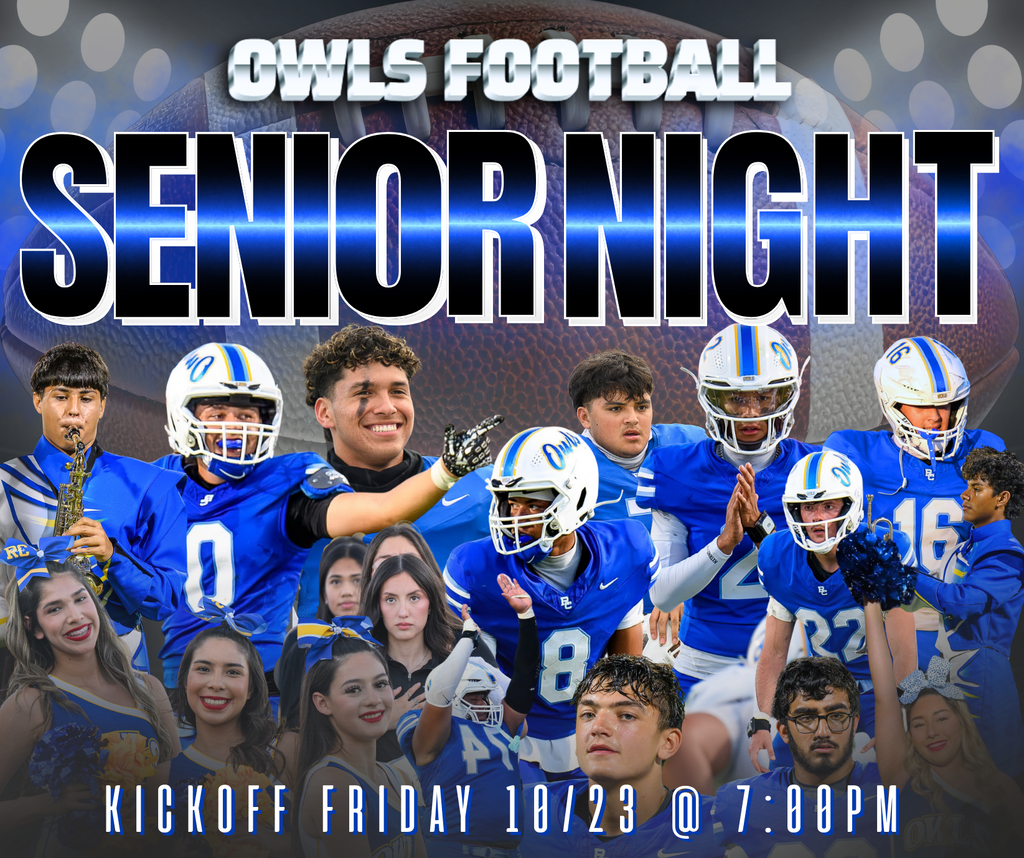 owls football senior night kickoff friday 10/23 @ 7:00pm