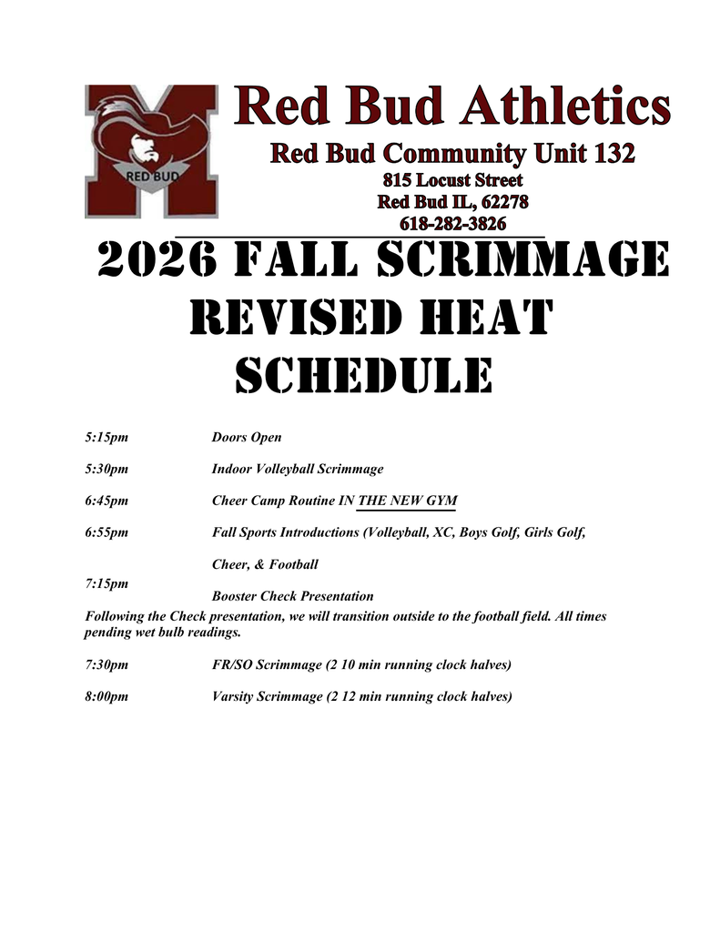 Meet the Musketeers Revised Schedule
