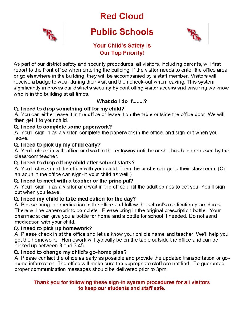 Visitor Procedures