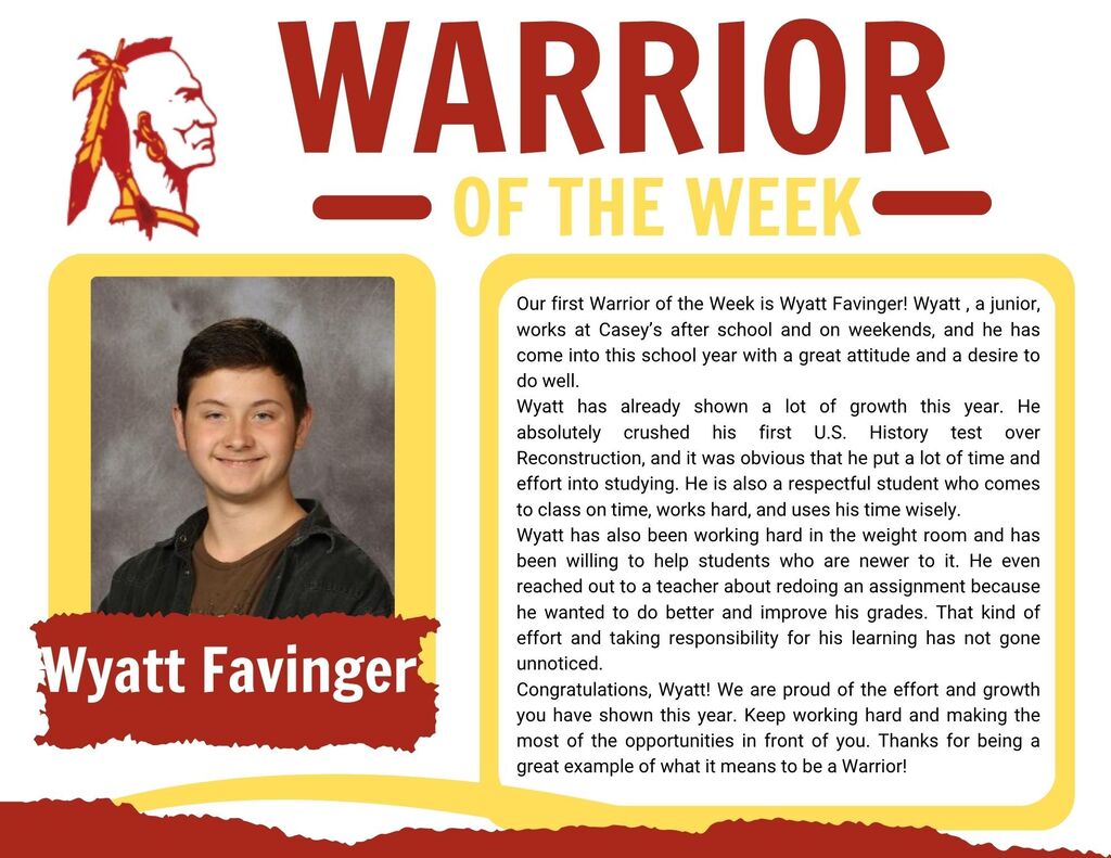 warrior of the week