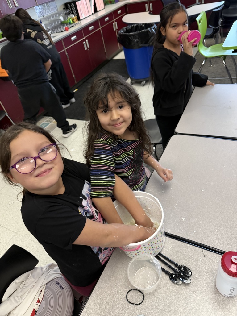Learners made indoor snow today!  •	corn starch •	vegetable oil •	little slashes of water •	glitter 