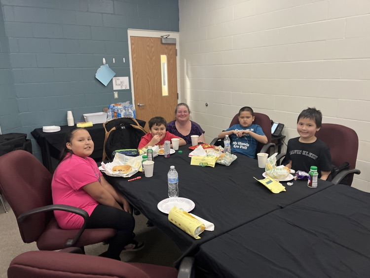 Lunch with principal today - grades 3-5 learners of the month