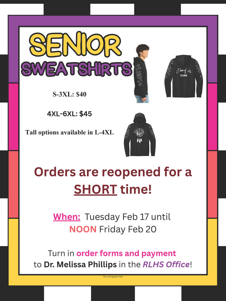senior sweatshirt order 
