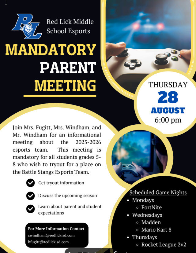 Esports mandatory meeting