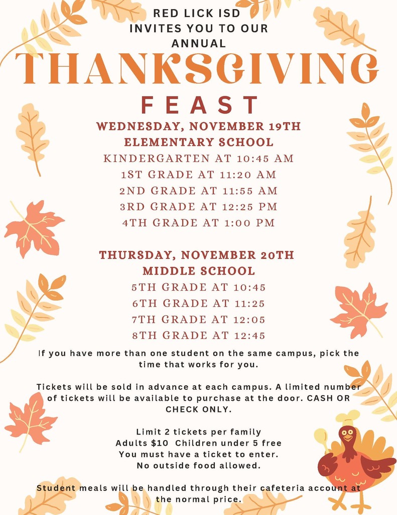 Thanksgiving Feast announcement.