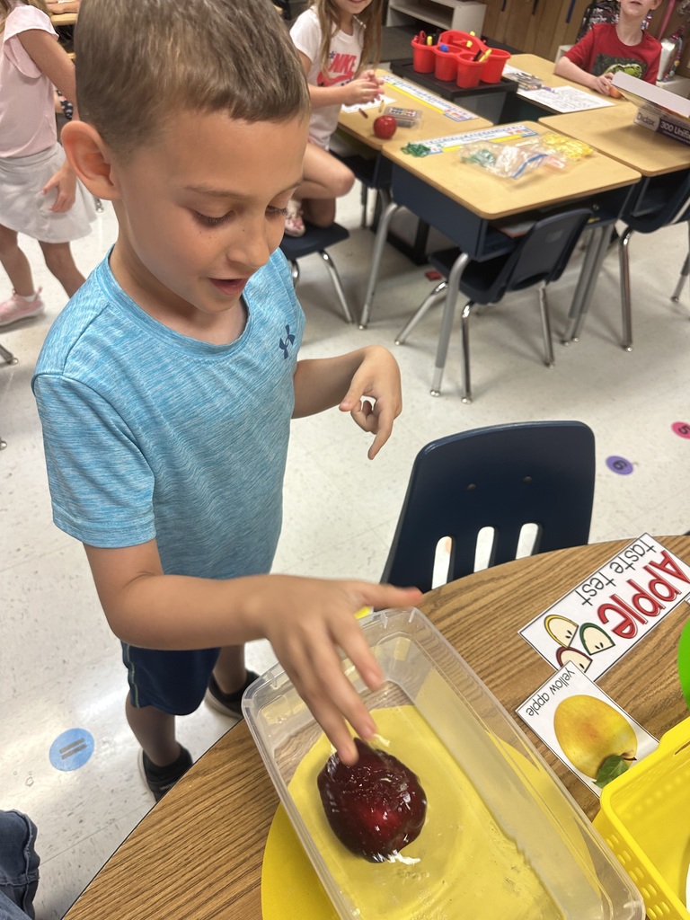 Apple Taste Testing in Kindergarten