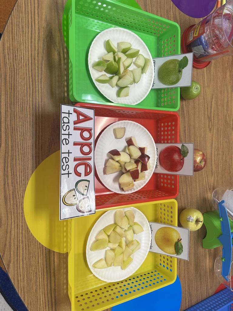 Apple Taste Testing in Kindergarten