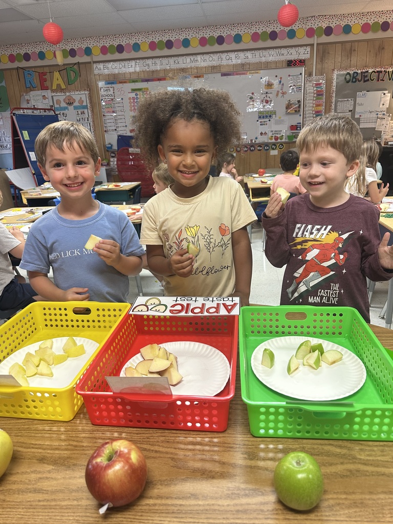Apple Taste Testing in Kindergarten