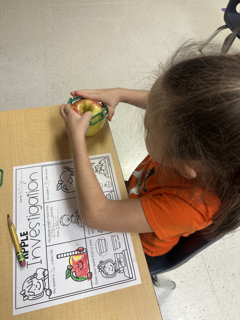 Apple Taste Testing in Kindergarten