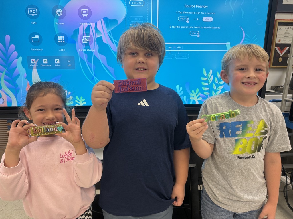 2nd Grade 3D printing