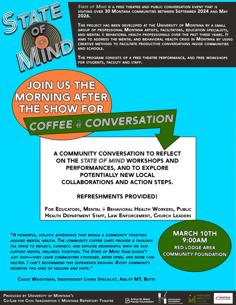 Community Coffee March 10th at 9:00 AM