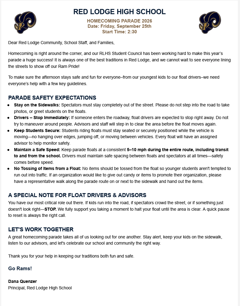Parade Rules 