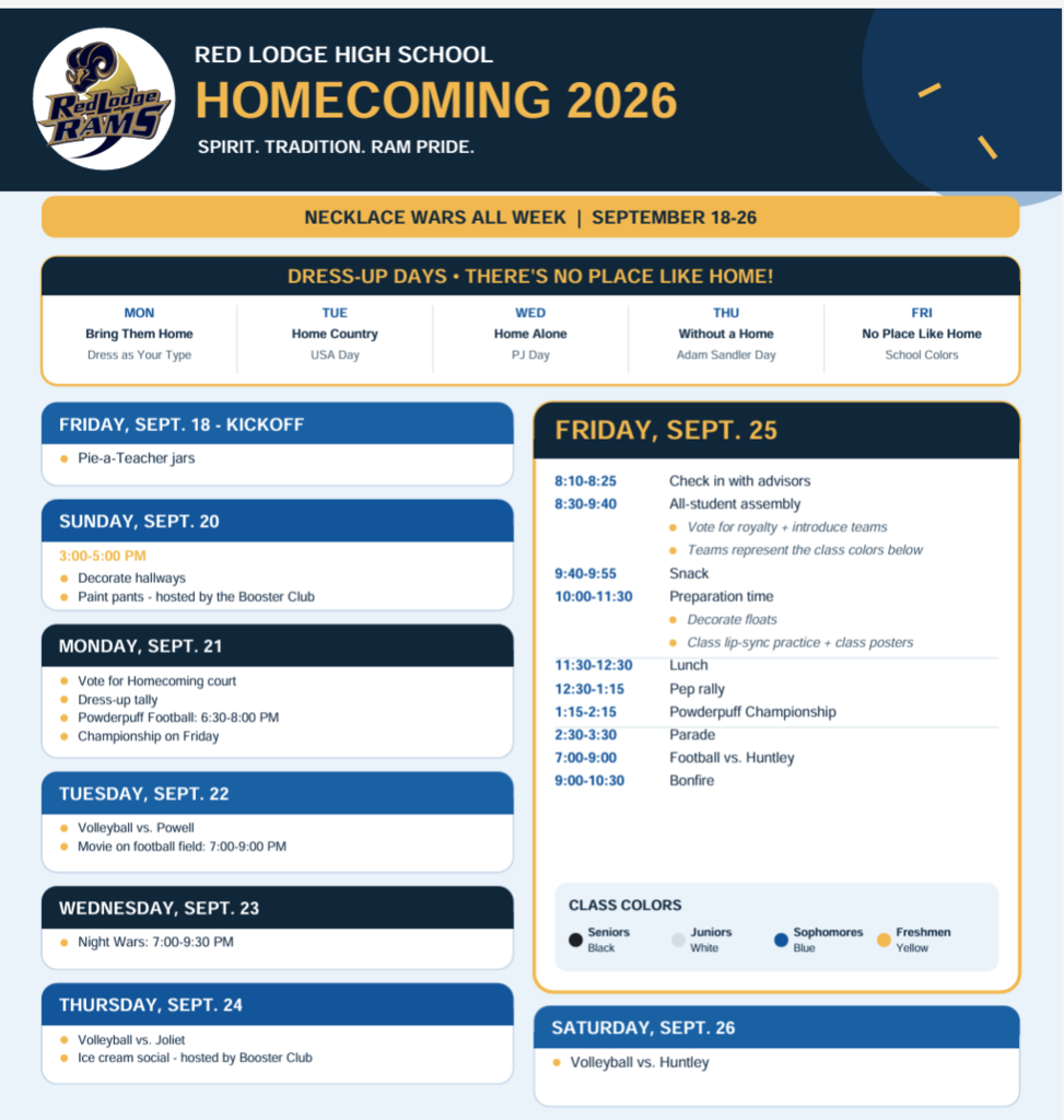 Homecoming Schedule 