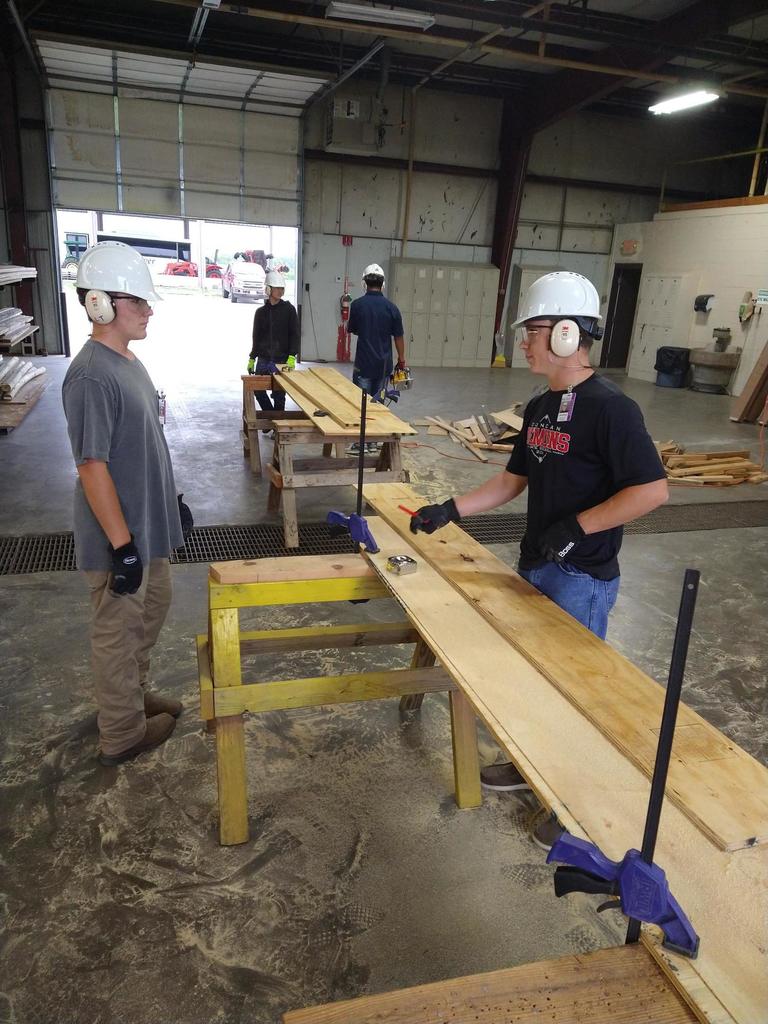 Construction Technology students at work
