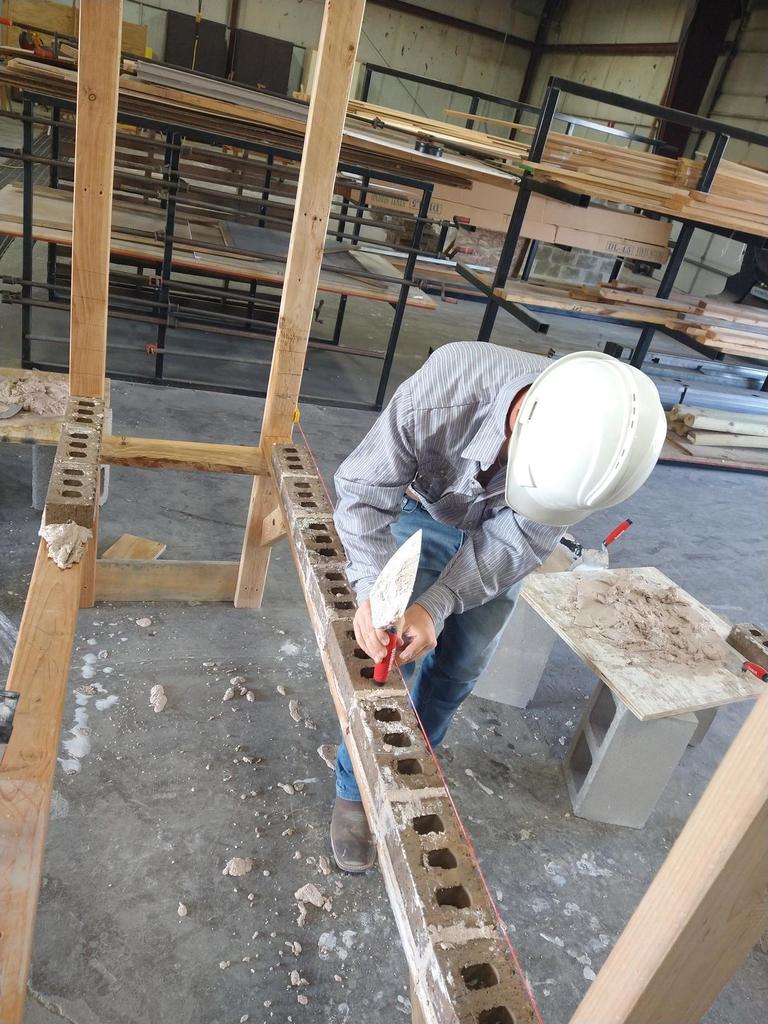 Construction Technology laying bricks