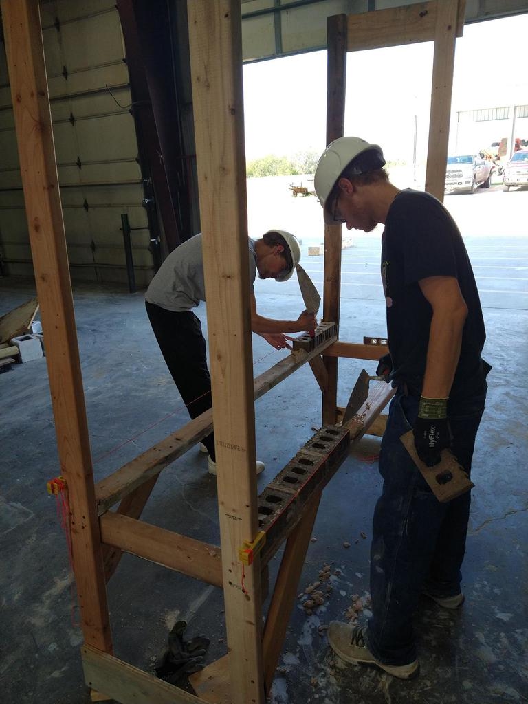 Construction Technology laying bricks