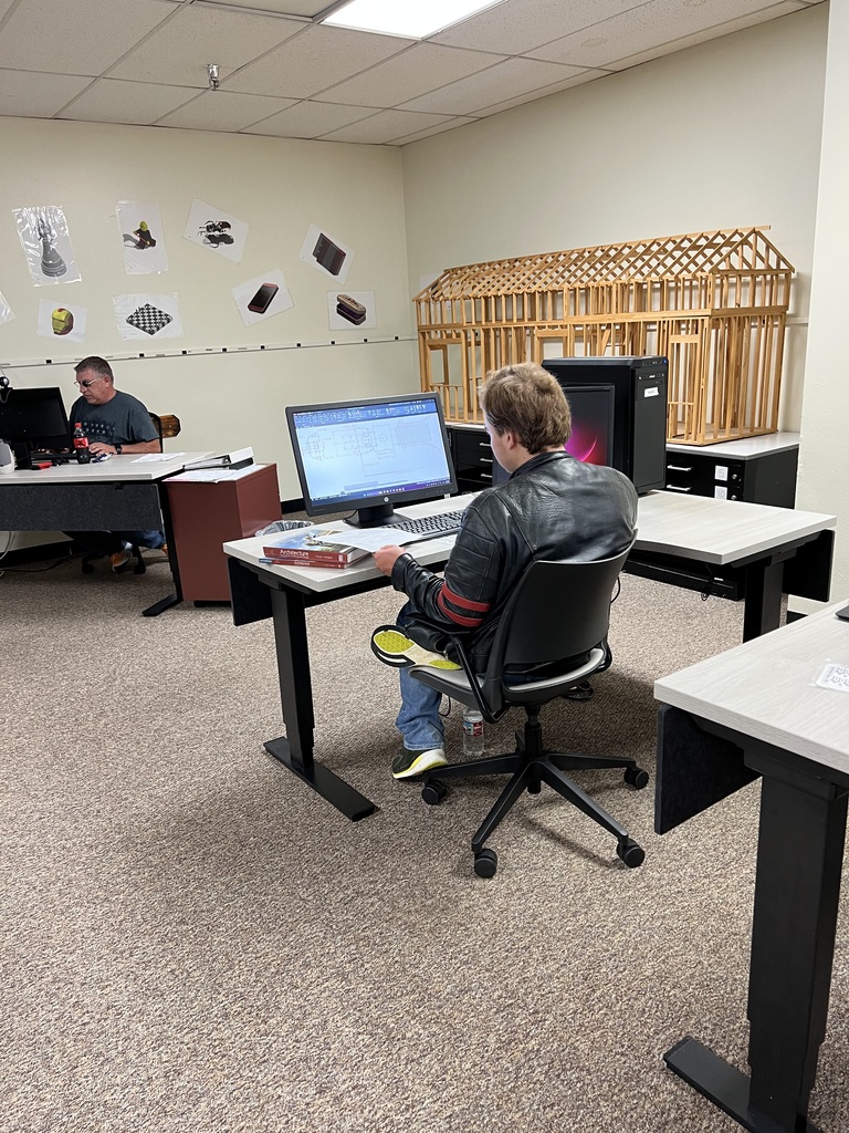 CAD students at work