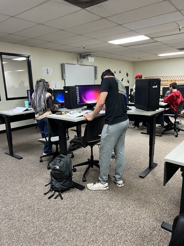 CAD students at work