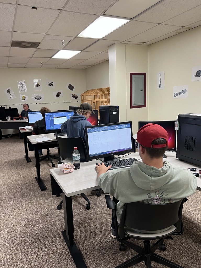 CAD students at work