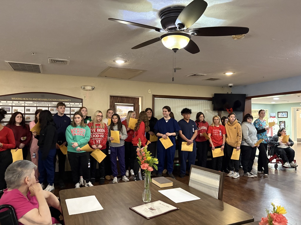Health Careers Christmas Caroling at Wilkins Health and Rehab Center
