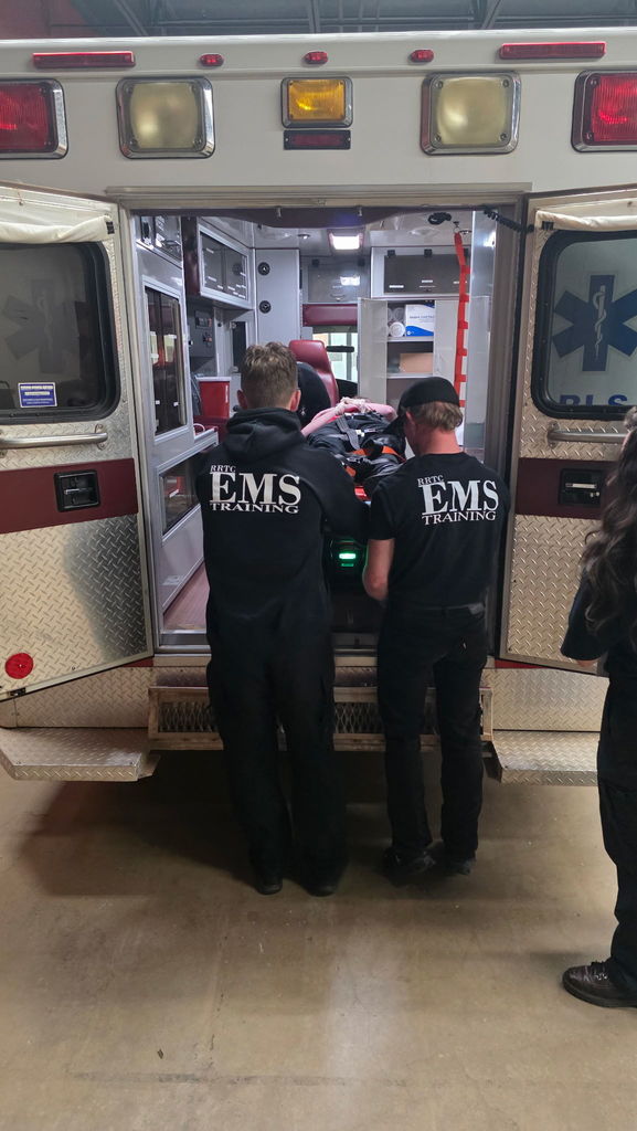 EMS Students Patient Packaging,  Extraction, and Backboarding