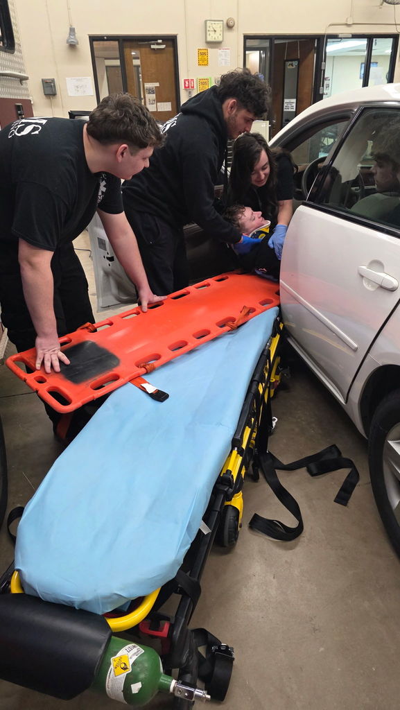 EMS Students Patient Packaging,  Extraction, and Backboarding