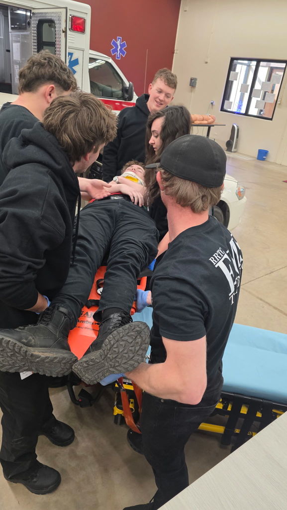 EMS Students Patient Packaging,  Extraction, and Backboarding