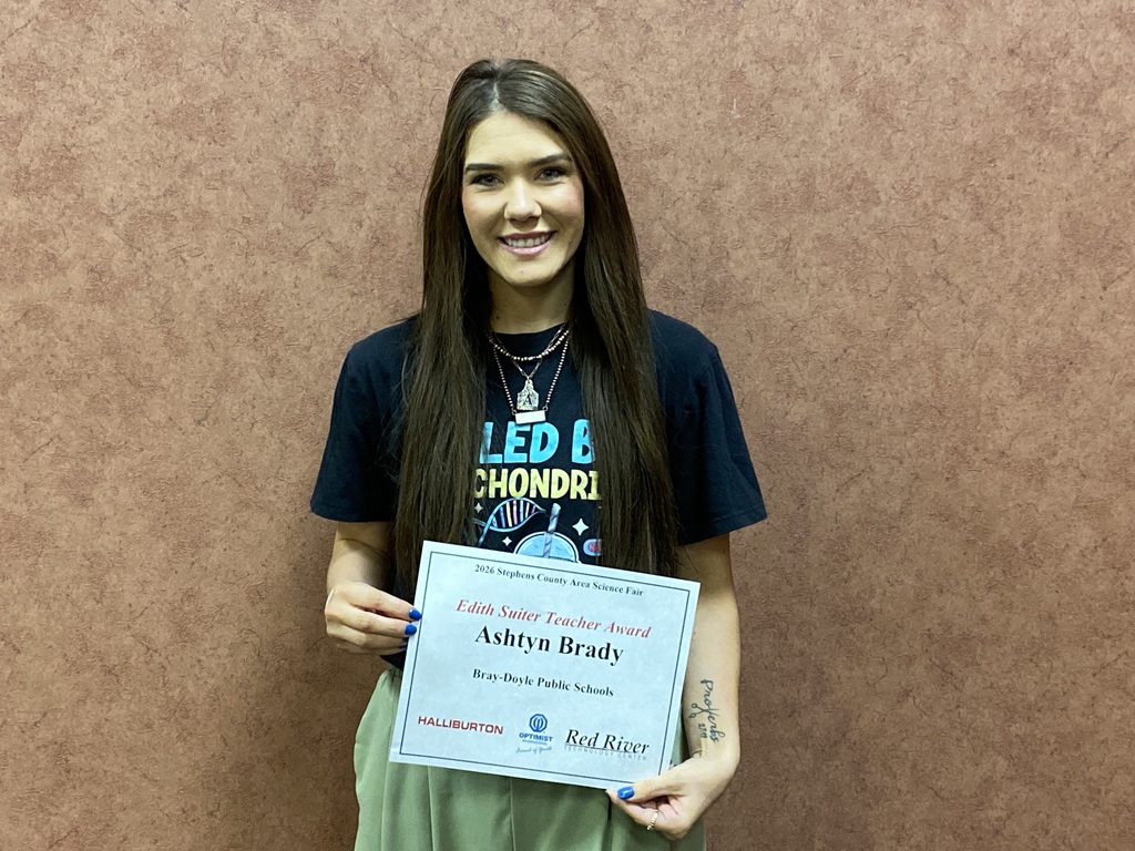 2026 Stephens County  Area Science  Fair Edith Suiter Teacher Award
