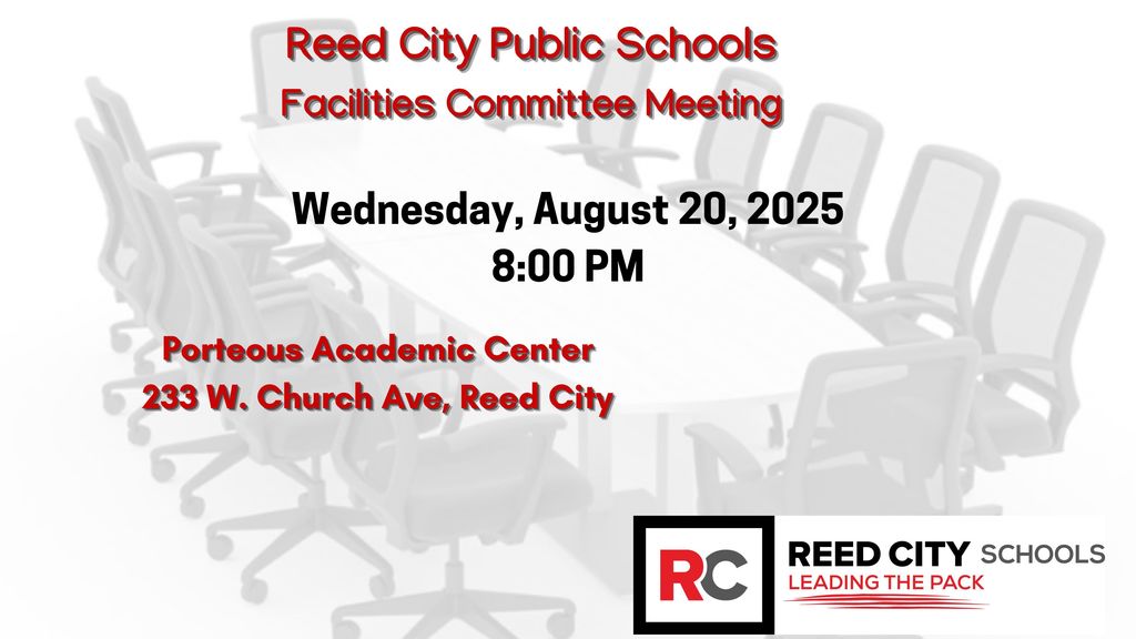 Facilities Committee Meeting 08.20.25  8:00 p.m.